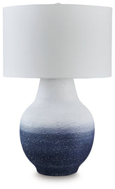 Warmstead Furniture - Ashley Furniture - Dashland Lighting - Metal Table Lamp (1/CN) / White/Navy - L207514